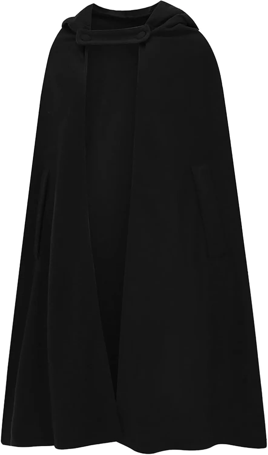 2024 Fall Fashion Windproof Hooded Women Open Front Cardigan Long Poncho Cape Coat Winter Cloak Trench Jackets