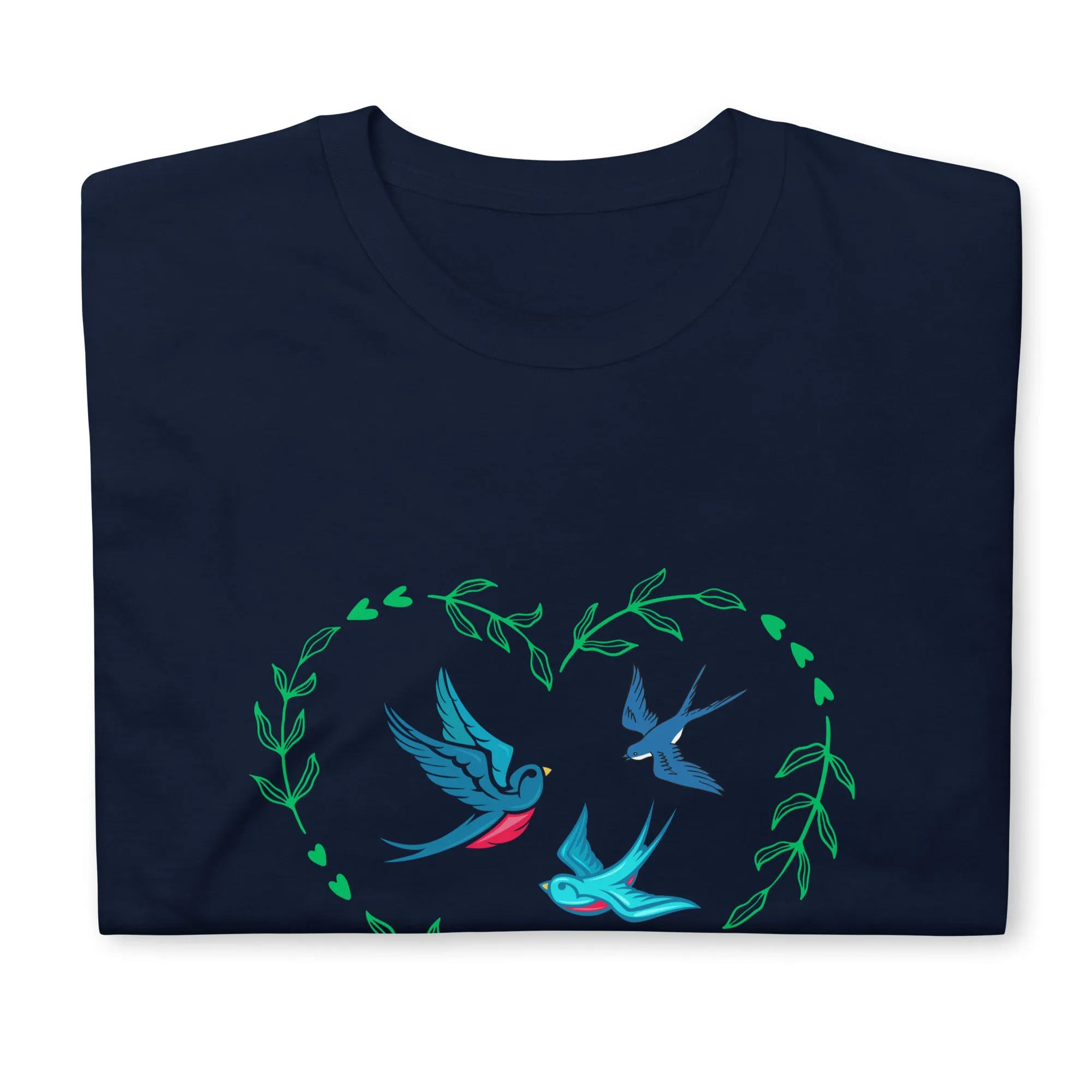 3 Birds 3 Roses - Short-Sleeve Unisex T-Shirt ~ 100% Cotton - Sharon Dawn Collection (Sale Price: $44.99 CAD)