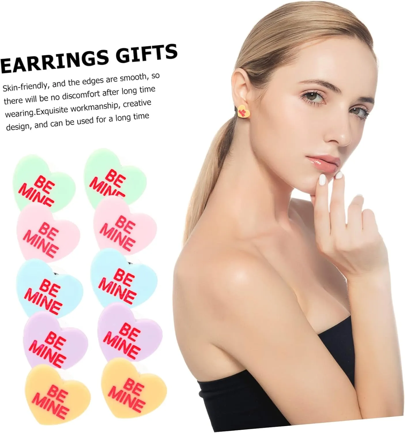 5 Pairs Small Love Earrings Fashion Earrings for Women Boutique Earrings for Women Earrings Studs for