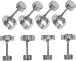 8pcs Flat Screw Back Earrings Earrings Dangle Earrings Studs Earrings Ball Earrings for Women Studs