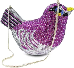 Animal Bird Women Crystal Bag Wedding Clutch Bag Purse Rhinestone Evening Bag Party Handbag