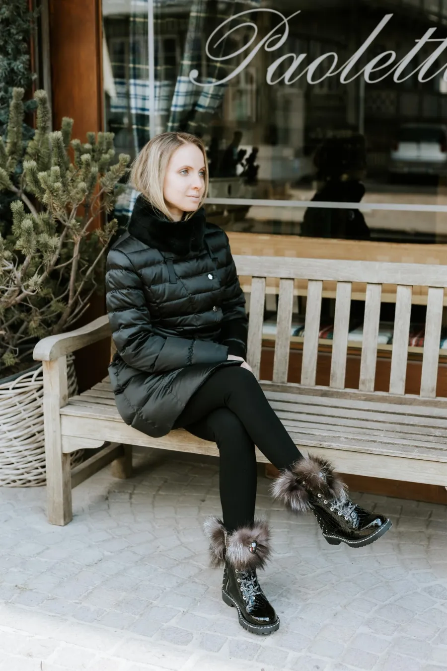 Aurora Croco Boot Black
