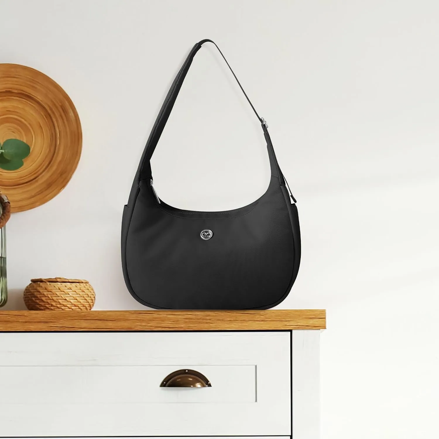 Babysun Mini Shoulder Bag Women Nylon Crescent Bag Underarm Shoulder Purse Women's Shoulder Handbags Small Tote Bag