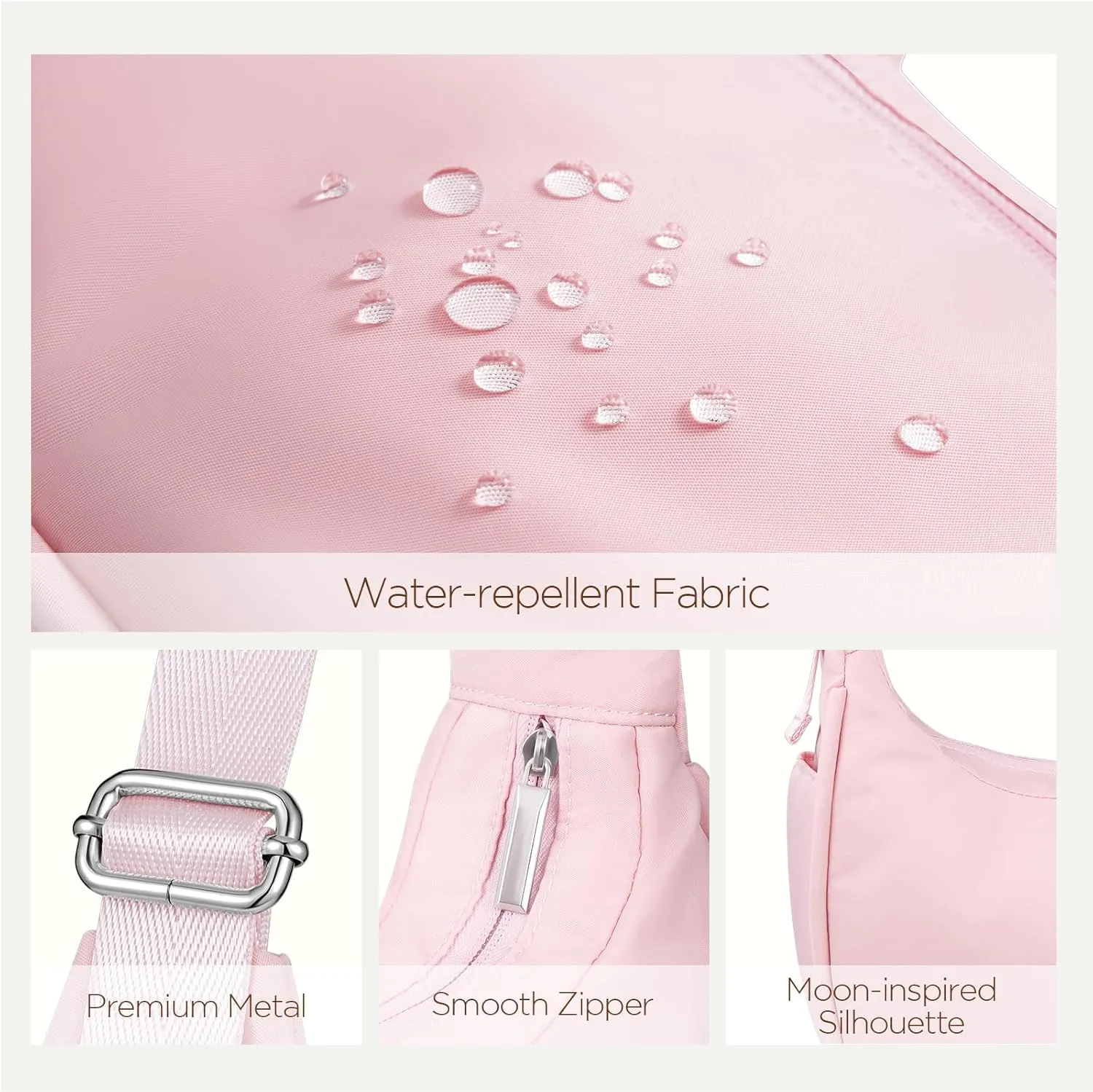 Babysun Mini Shoulder Bag Women Nylon Crescent Bag Underarm Shoulder Purse Women's Shoulder Handbags Small Tote Bag