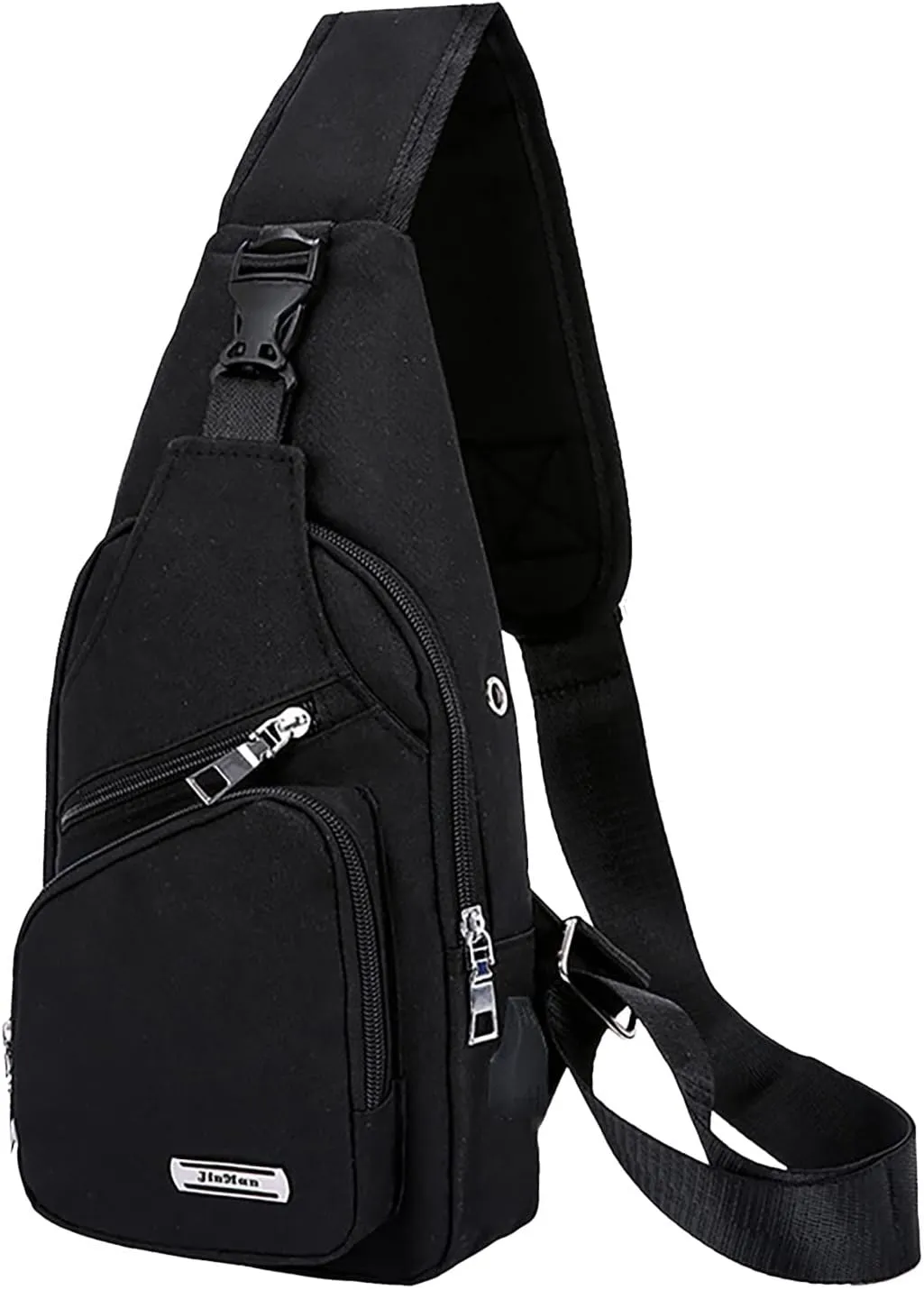 Backpack Business Leisure Functional Travel One Shoulder Crossbody Bag Cute Messenger Bags for Women (Black, One Size)