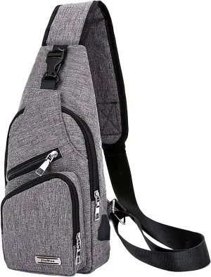 Backpack Business Leisure Functional Travel One Shoulder Crossbody Bag Cute Messenger Bags for Women (Grey, One Size)