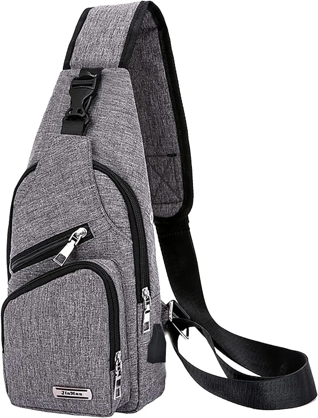 Backpack Business Leisure Functional Travel One Shoulder Crossbody Bag Cute Messenger Bags for Women (Grey, One Size)