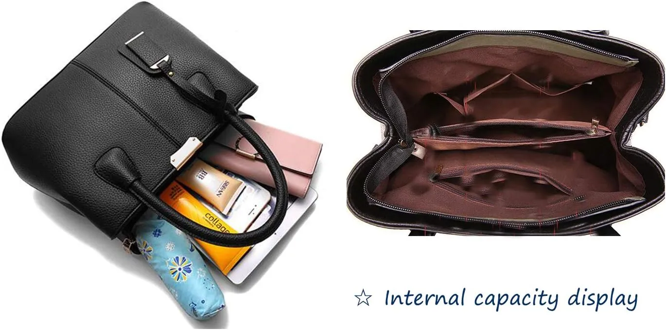 Backpack Tote Hobo PU Leather for Women Clutches Shoulder Crossbody Bags Satchels with Hardware