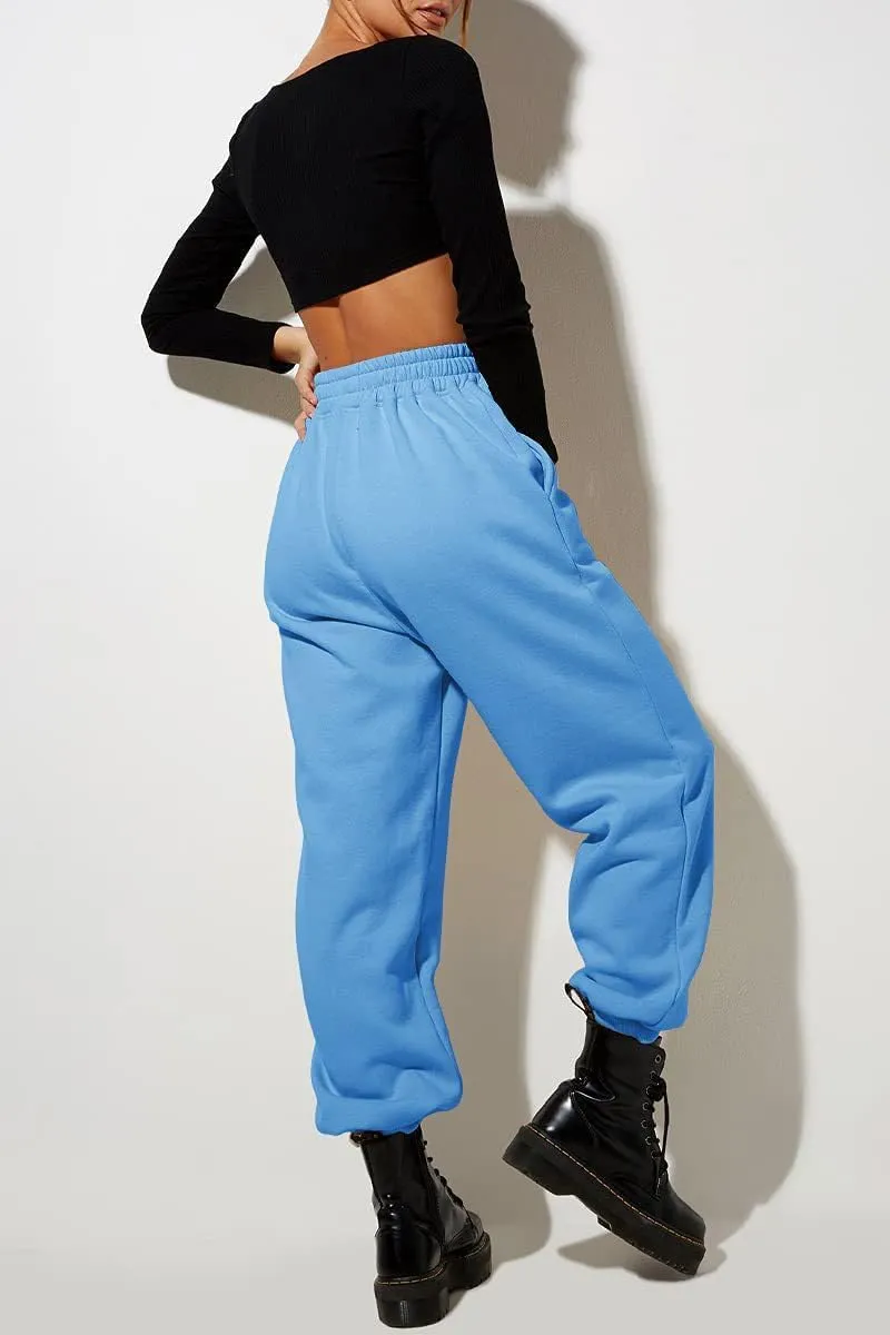 Baggy Sweatpants for Women 2024 High Waisted Casual Workout Joggers Pants Y2k Trendy Lounge Trousers Bottoms Pockets