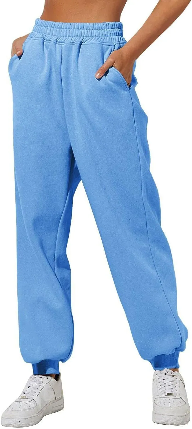 Baggy Sweatpants for Women 2024 High Waisted Casual Workout Joggers Pants Y2k Trendy Lounge Trousers Bottoms Pockets