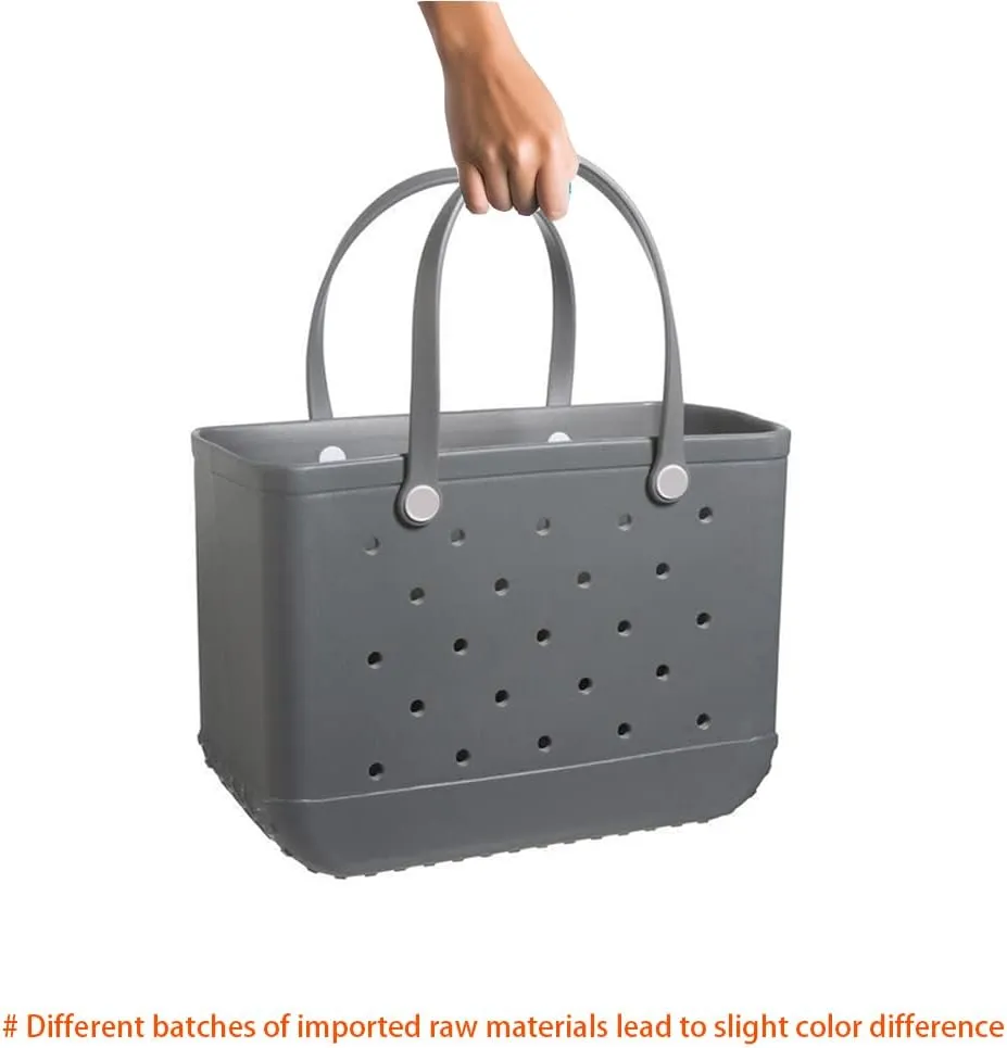 Beach Bag Rubber Tote Bag - Waterproof and Sandproof Tote Bags Outdoor Portable Handbag for Sports