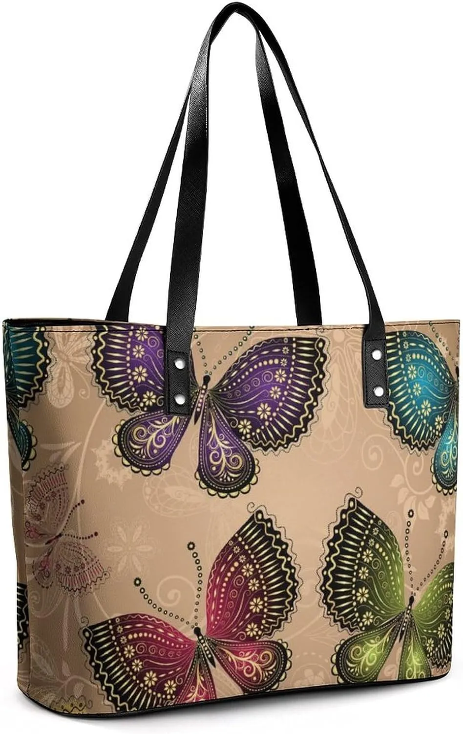 Beach Shoulder Bag for Women Large Shoulder Bag, Foldable PU Leather Shoulder Handbags for Travel Vacation Picnic