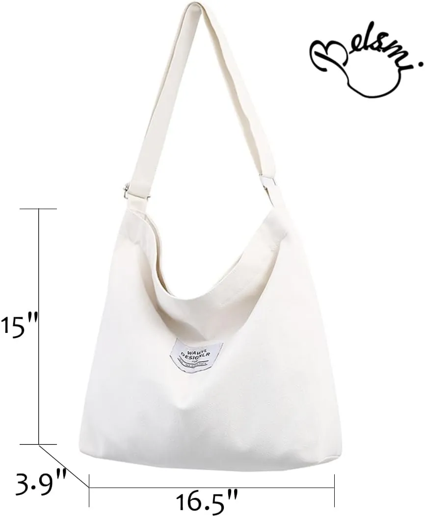 Belsmi Shoulder Bag Shopping Canvas Totes Bag