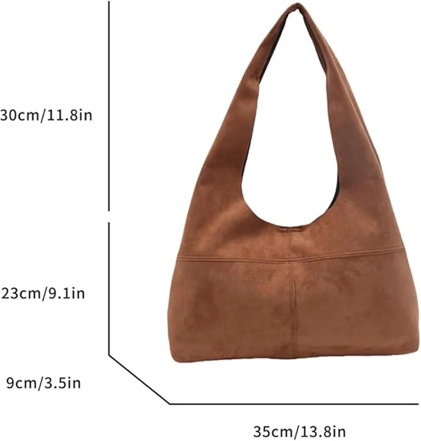 Big Tote Bag for Women Faux Suede Leather Shoulder Tote Bags Fashion Vintage Simple Work Commute Handbags