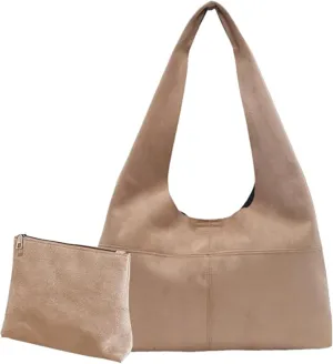 Big Tote Bag for Women Faux Suede Leather Shoulder Tote Bags Fashion Vintage Simple Work Commute Handbags
