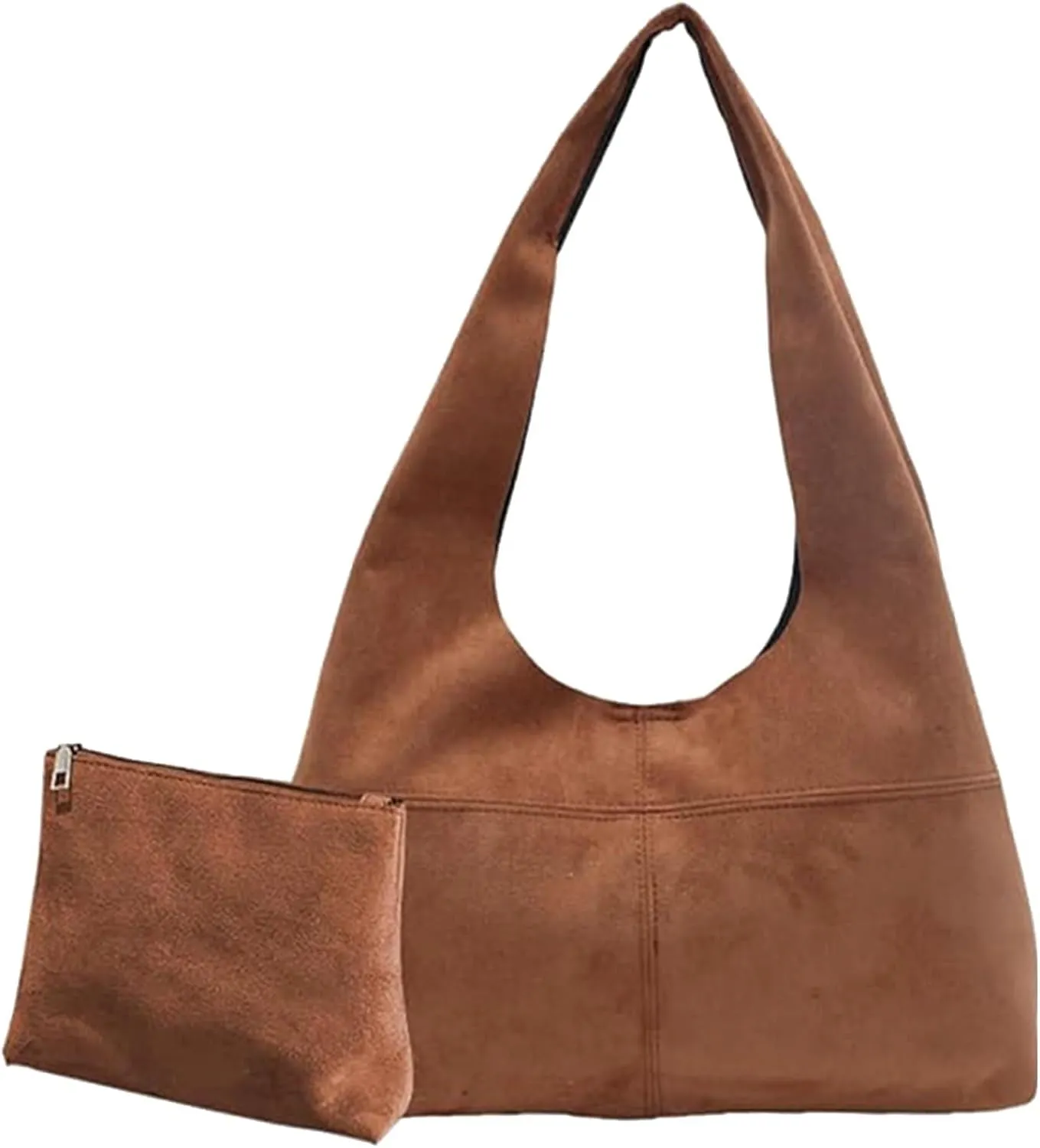 Big Tote Bag for Women Faux Suede Leather Shoulder Tote Bags Fashion Vintage Simple Work Commute Handbags