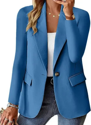 Blazers for Women 2024 Fall Fashion Business Casual Outfits Long Sleeve Women's Blazers & Suit Jackets Lightweight