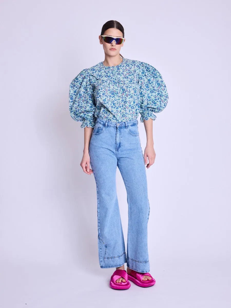 Blouse 18carmina6iht Blue-Liberty-Print