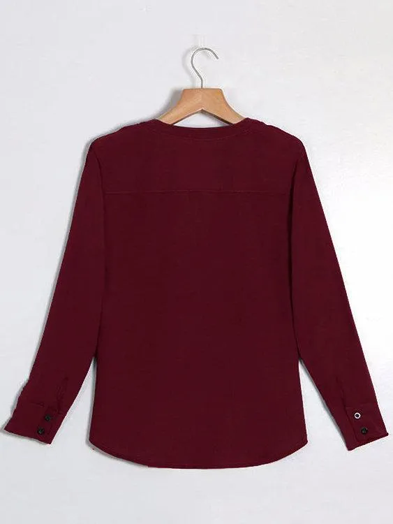 Blouse à Encolure en V Profonde