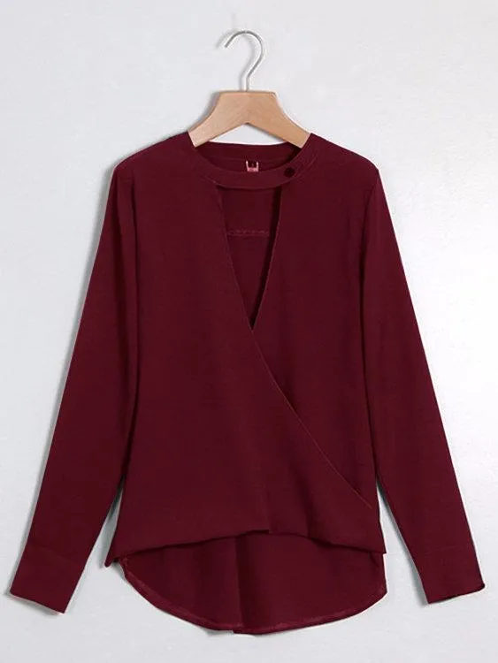 Blouse à Encolure en V Profonde
