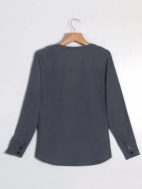 Blouse à Encolure en V Profonde