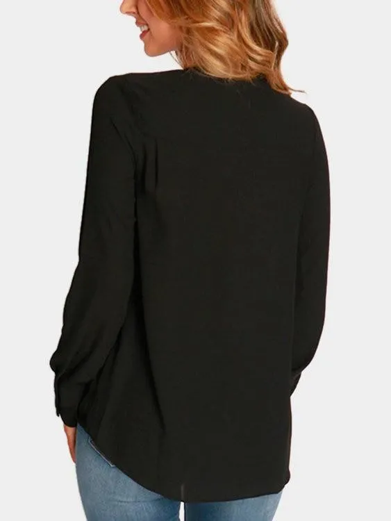 Blouse à Encolure en V Profonde