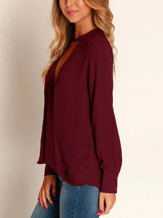 Blouse à Encolure en V Profonde