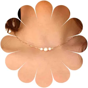 Boho Pearl Choker Necklace Gold Pearl Pendant Necklaces Tiny Bead Floating Necklaces Minimalist Wedding Necklace Jewelry Women