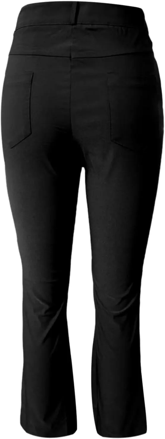 Bootcut Dress Pants Women Stretchy Work Business Office Casual Pull On Elastic Waist Trousers Slacks with Pockets