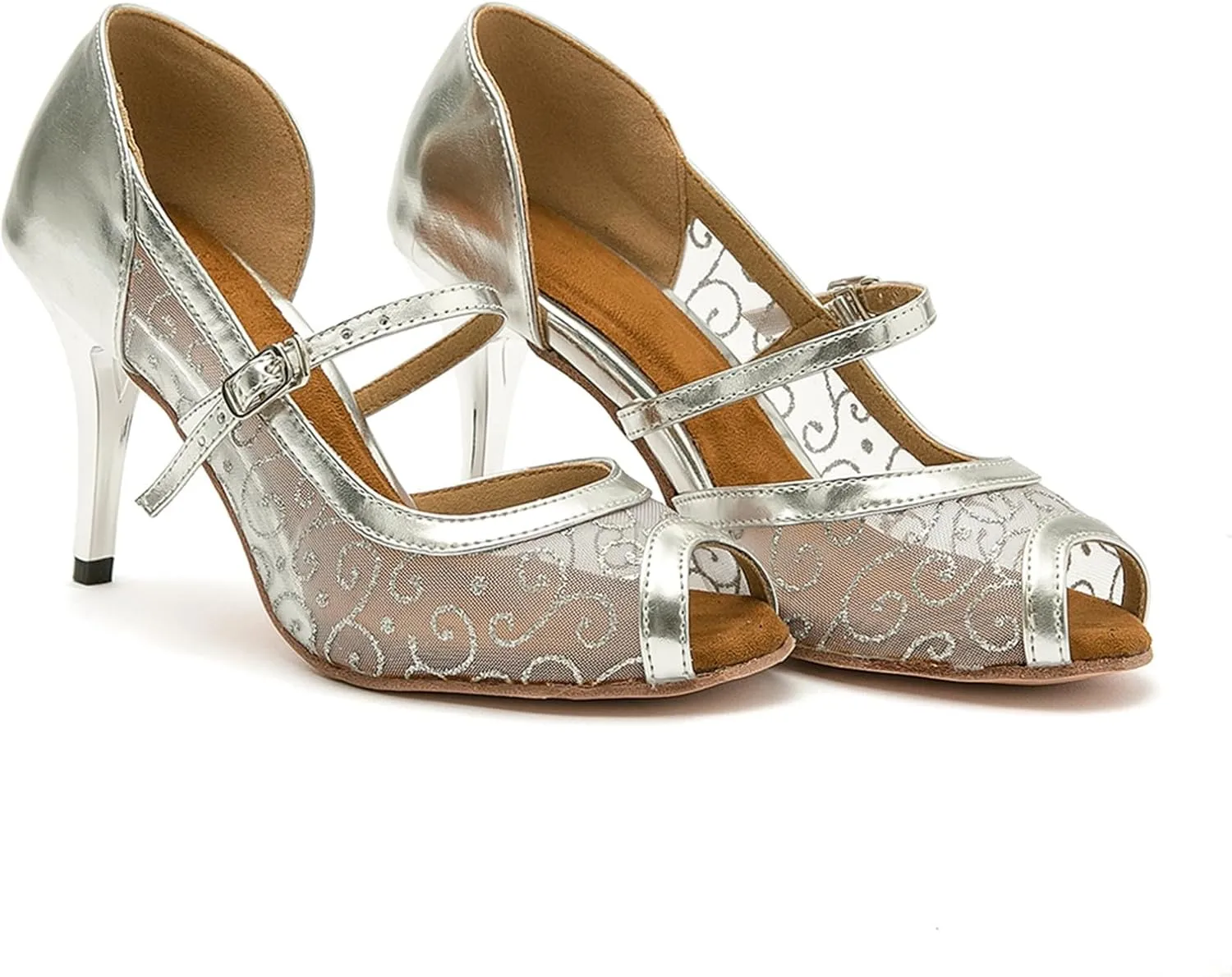 Breathable Mesh vamp Dance Shoes for Women Ballroom Party Bridal Wedding Sandals