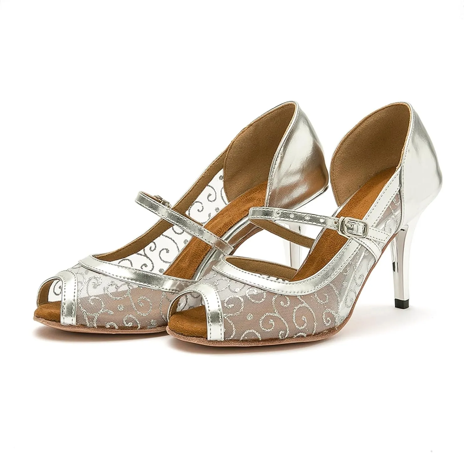 Breathable Mesh vamp Dance Shoes for Women Ballroom Party Bridal Wedding Sandals