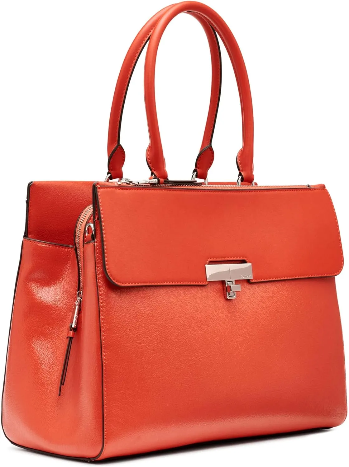 Calvin Klein Becky Tote Bag  2 in 1, Vegan Leather, Monogram, 3 Pockets