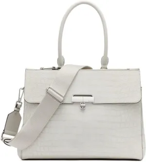 Calvin Klein Becky Tote Bag  2 in 1, Vegan Leather, Monogram, 3 Pockets