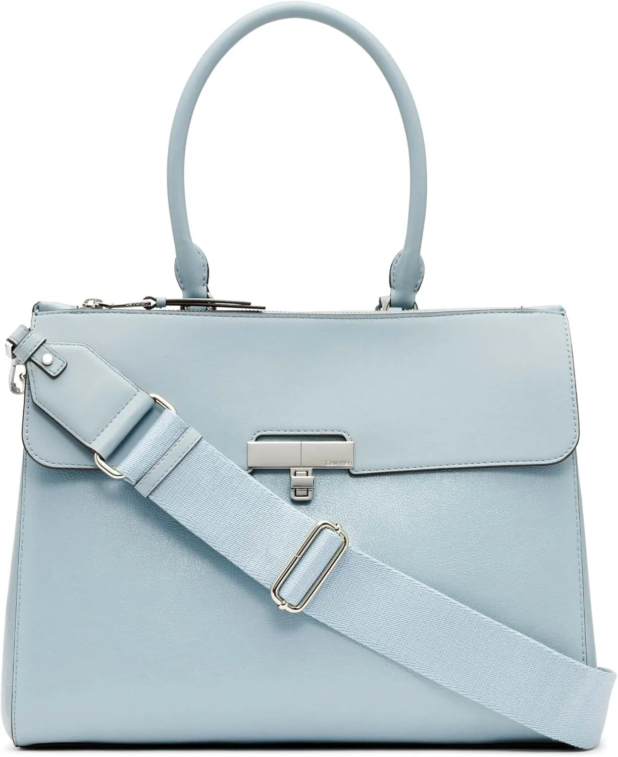Calvin Klein Becky Tote Bag  2 in 1, Vegan Leather, Monogram, 3 Pockets