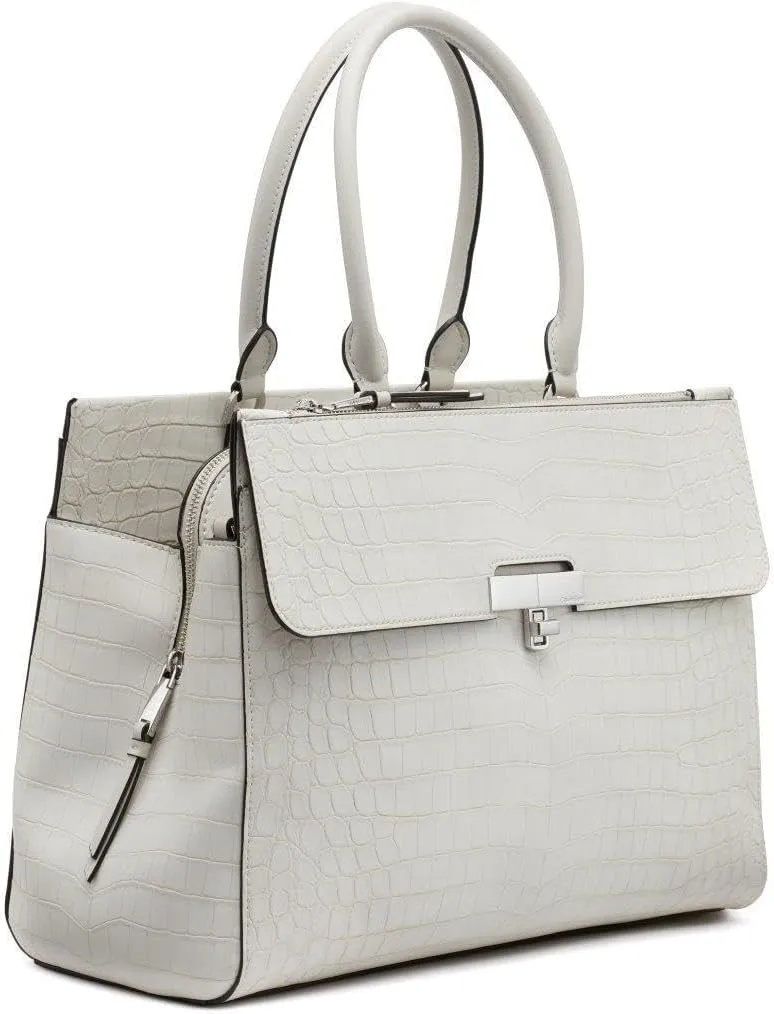 Calvin Klein Becky Tote Bag  2 in 1, Vegan Leather, Monogram, 3 Pockets