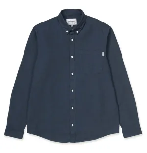 Carhartt WIP Dalton Shirt – Dark Navy – Heavy Rinsed