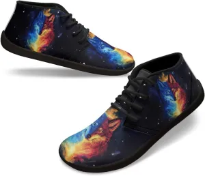 Casual Slip On Barefoot Shoes for Mens Father Wide Toe Zero Drop Outdoor Walking Camping Sneakers for Party Travel Size 5-14 Black Sole
