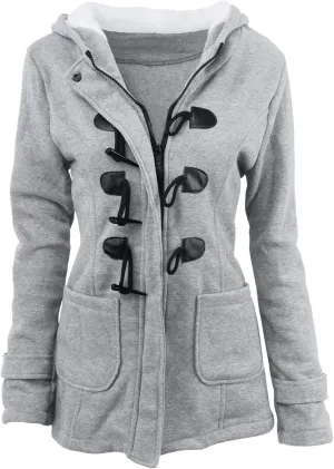 Ceboyel Womens Horn Button Winter Coats Fleece Lined Thicken Jackets Fashion Pea Coat Sweater 2023 Trendy Warm Clothes