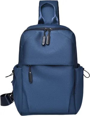 Chest Bags For Men Leisure Daily Versatility Trend Border New Chest Bags For Men Sports Backpack 14in (Blue, One Size)