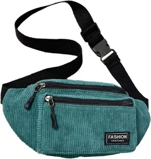 Chest Bags Texture Body Small Bags Sports Waist Bag Casual Shoulder Bag For Men Women Canvas Leather (Green, One Size)