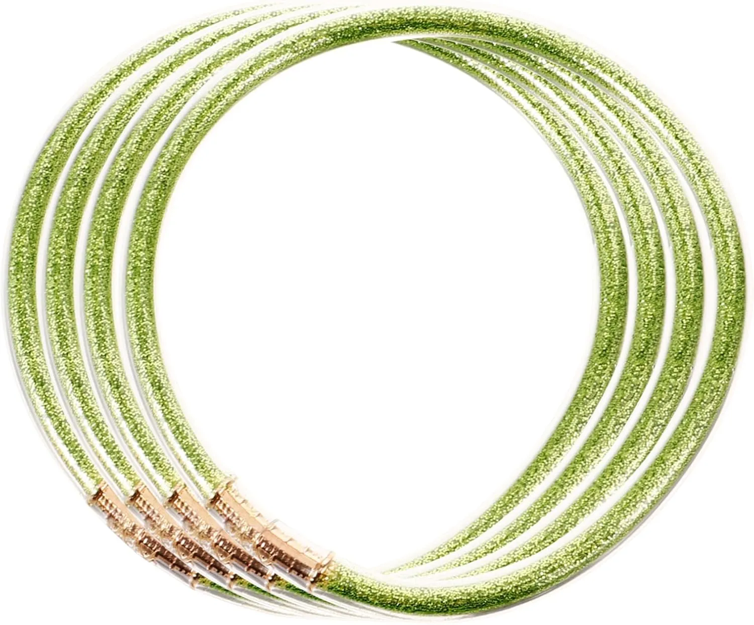 Ciieeo Elegant Gold Jelly Bangles Set of 1 Bangle Bracelets for Women Shiny Silicone Jelly Bracelets Glitter