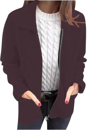 Coats for Women Oversized Long Sleeve Button Down Open Front Jackets Casual Comfy Hoodless Tops Outerwear