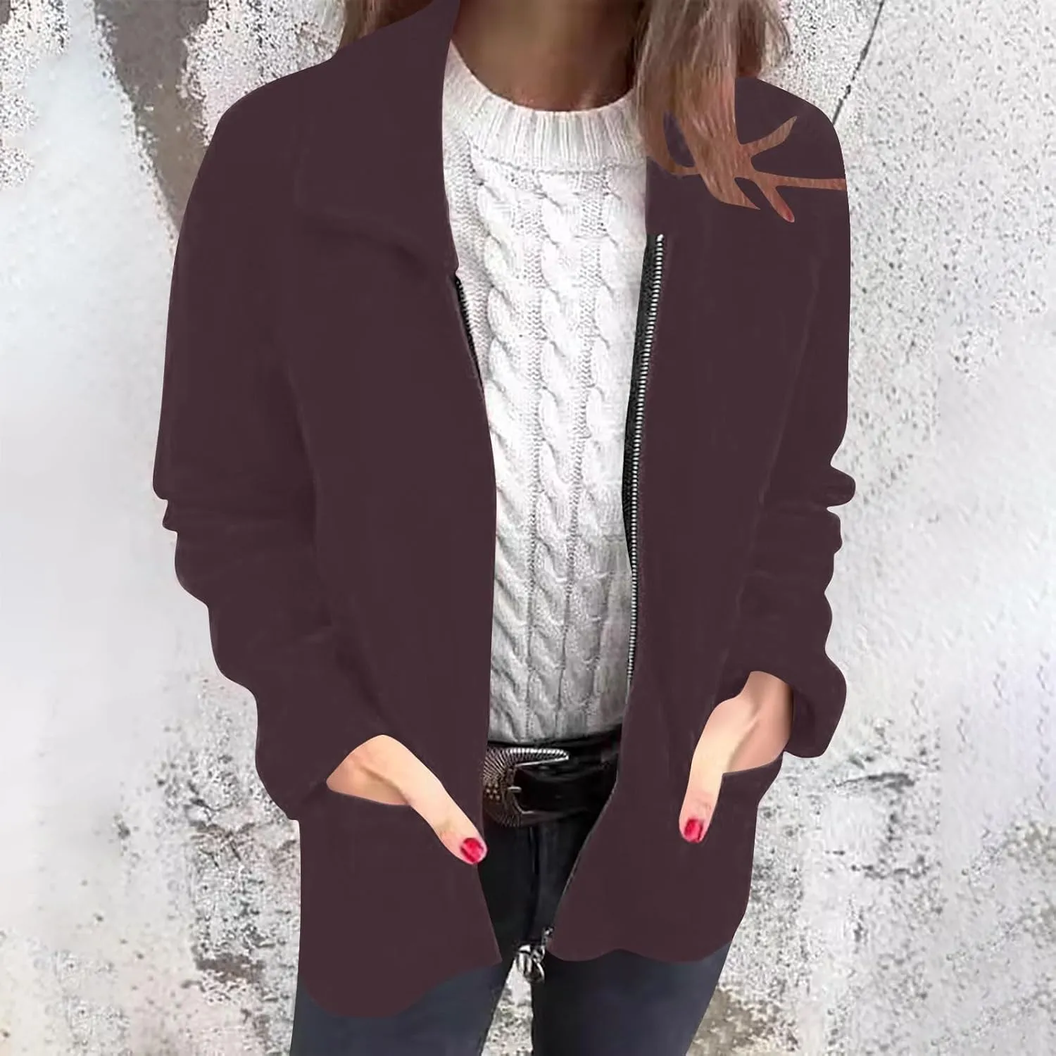 Coats for Women Oversized Long Sleeve Button Down Open Front Jackets Casual Comfy Hoodless Tops Outerwear