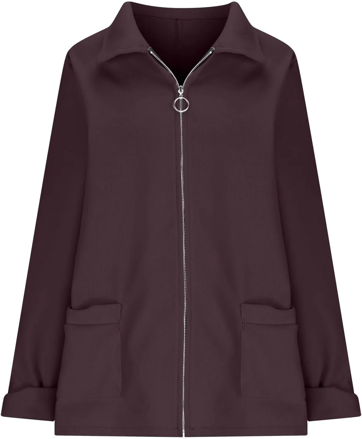 Coats for Women Oversized Long Sleeve Button Down Open Front Jackets Casual Comfy Hoodless Tops Outerwear