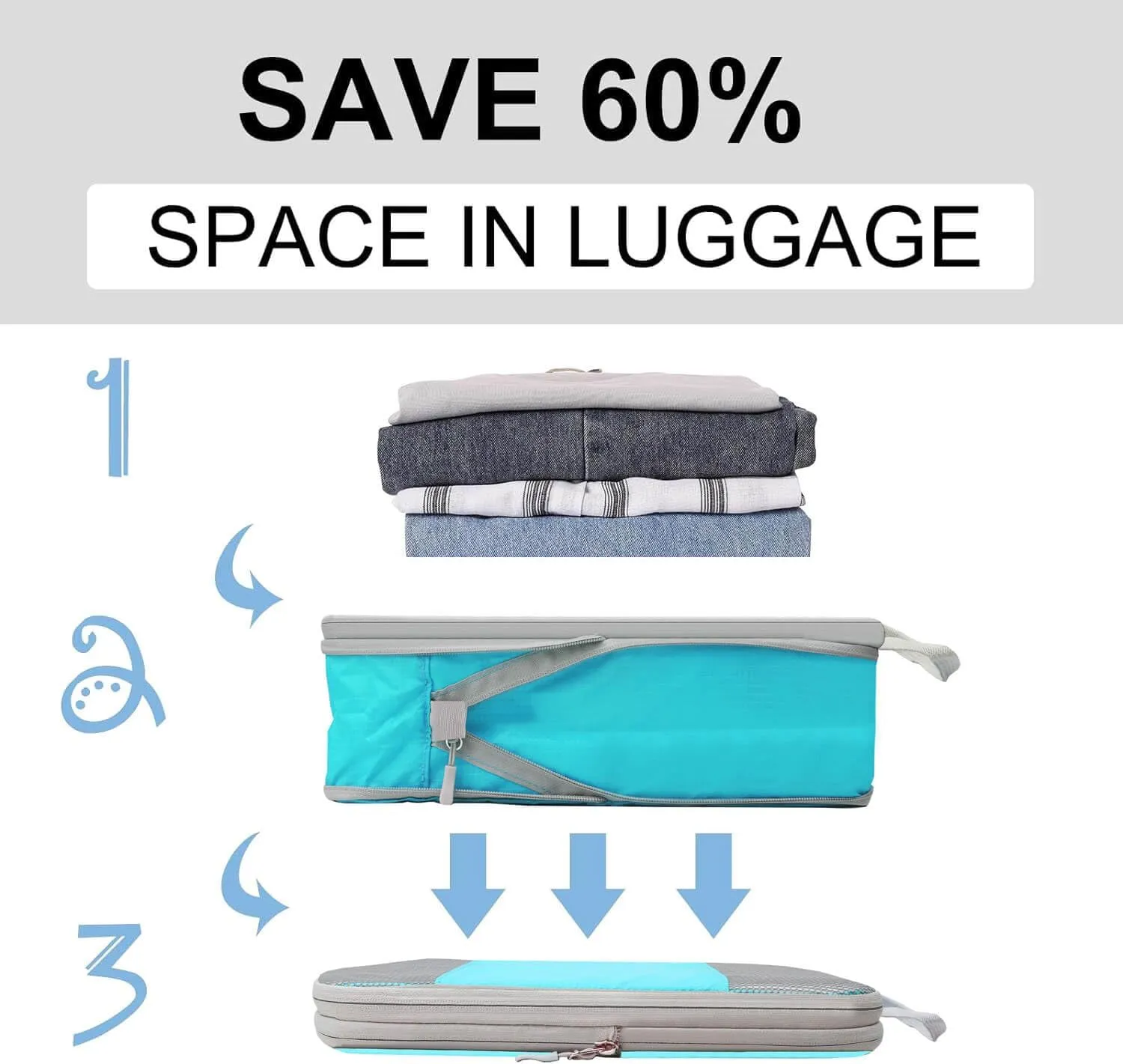 Compression Packing Cubes For Suitcases,Gowraps 6 Set/4 Set Travel Cubes For Luggage/Carry On/Backpack Compressible Travel Organizer Bags &Storage Bag Set Packing Organizers
