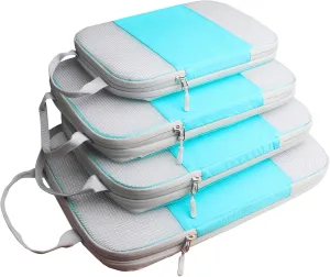 Compression Packing Cubes For Suitcases,Gowraps 6 Set/4 Set Travel Cubes For Luggage/Carry On/Backpack Compressible Travel Organizer Bags &Storage Bag Set Packing Organizers