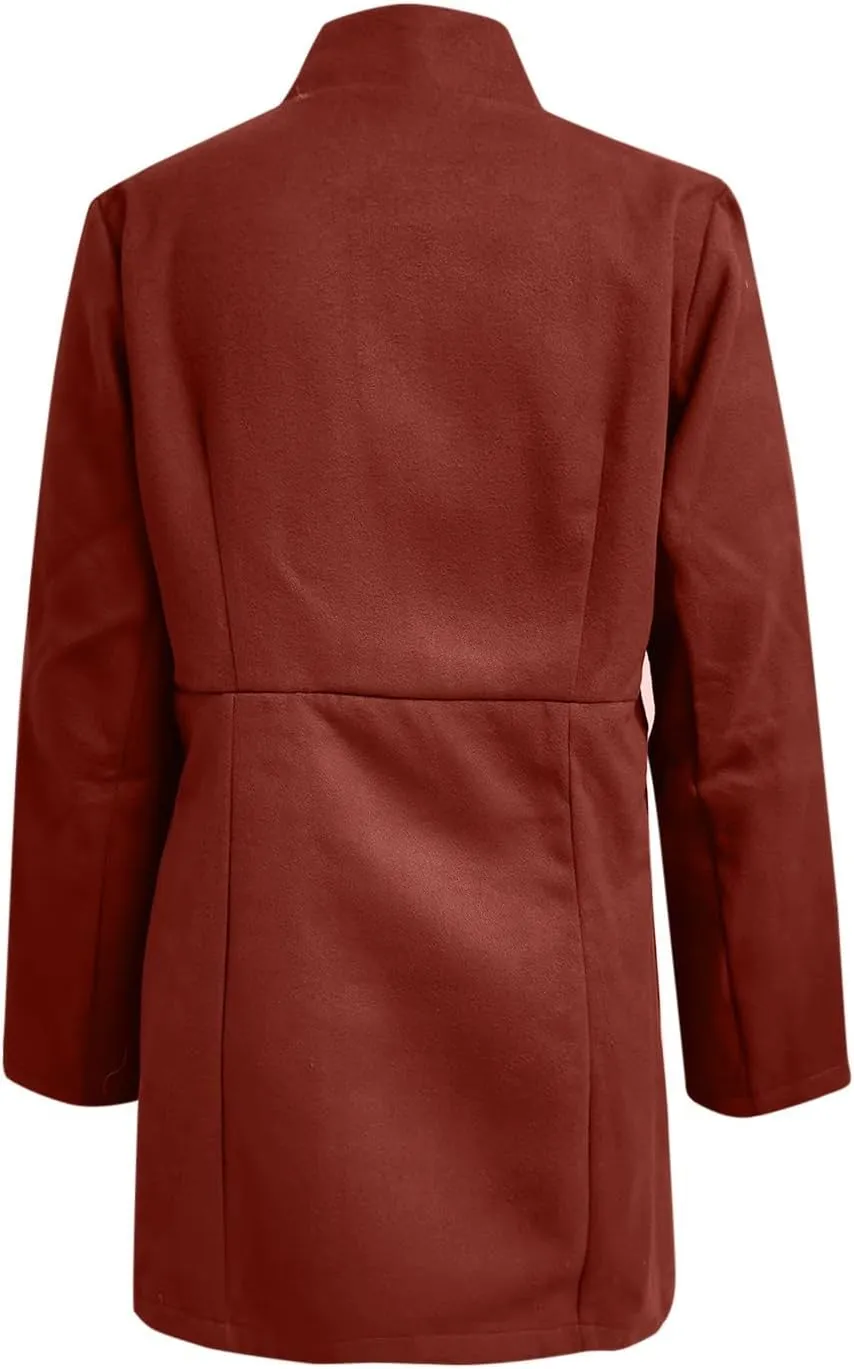 cooki Fall Jackets for Women 2023 Women's Trench Coat Double-Breasted Classic Lapel Overcoat Waterproof Coat Classic Jackets