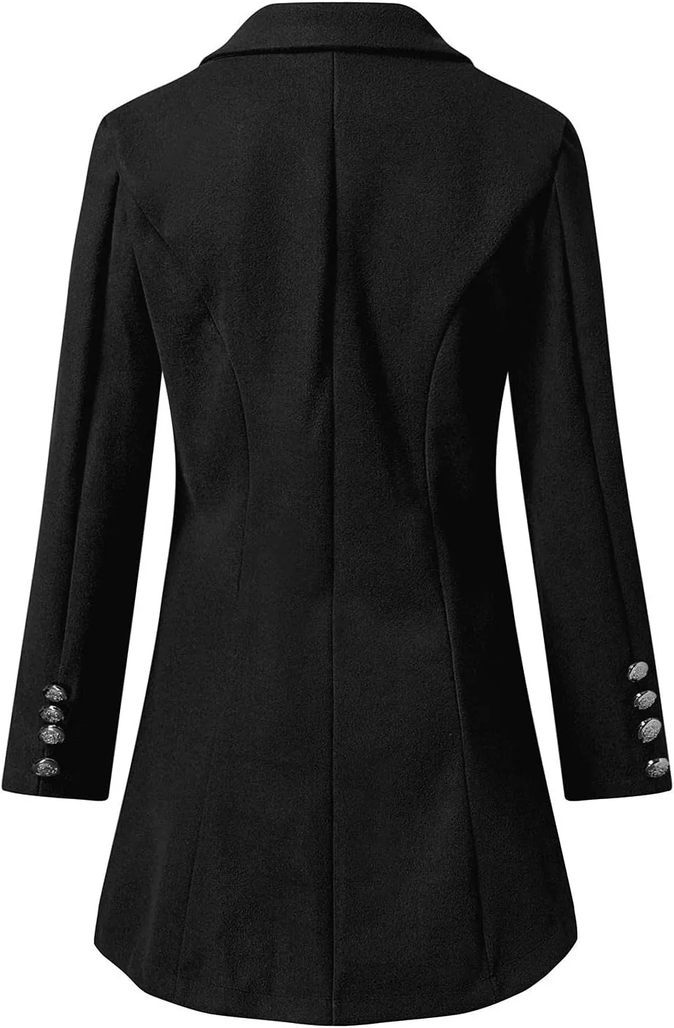 cooki Jackets for Women Trendy Swing Coat Plus Size Trench Coat for Women 2023 Winter Long Sleeve Warm Wool Blend Pea Coat