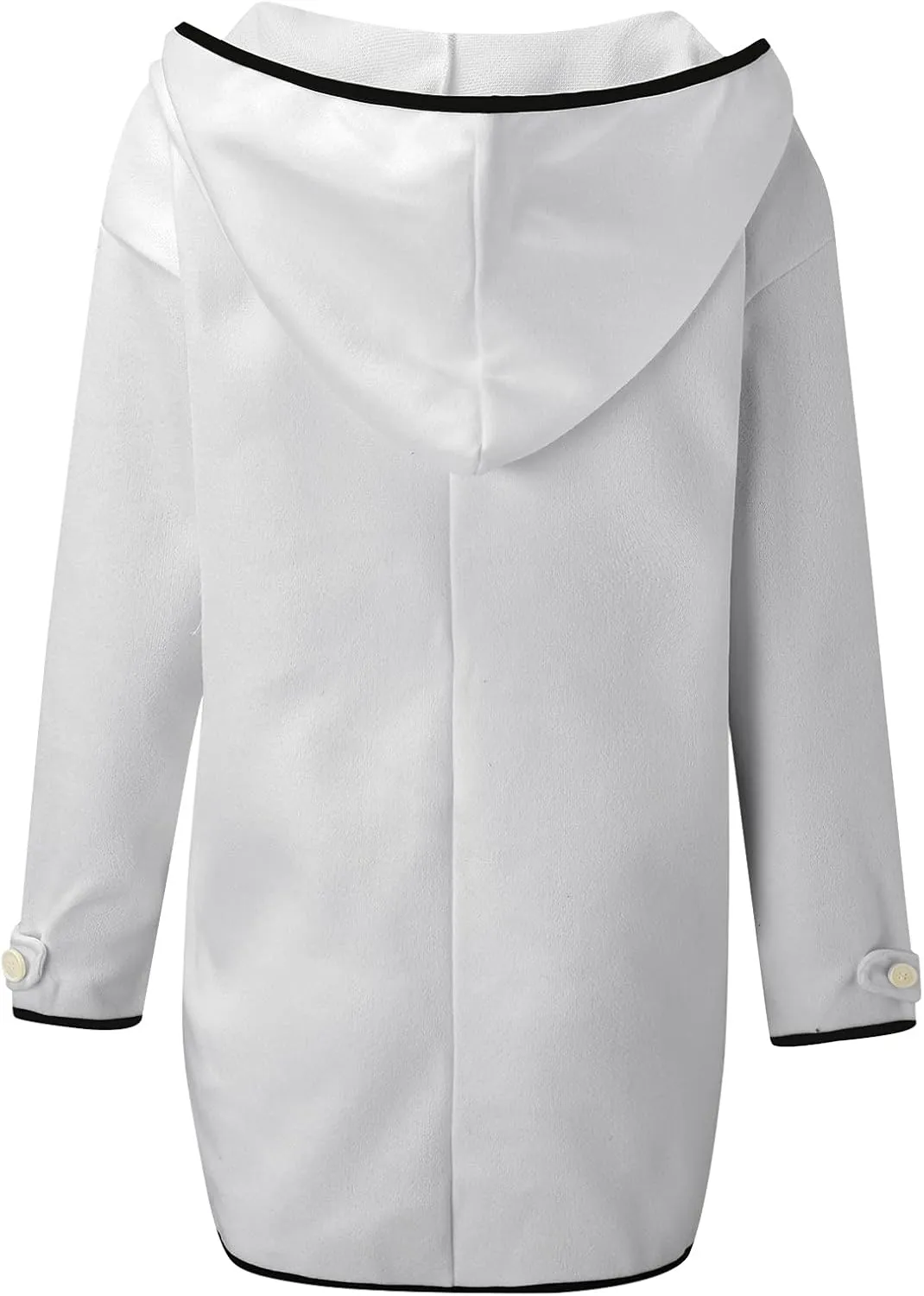 cooki Trench Coat for Women 2023 Hooded Woolen Long Sleeve Loose Pea Coat Lapel Windproof Winter Warm Fleece Jackets Overcoat