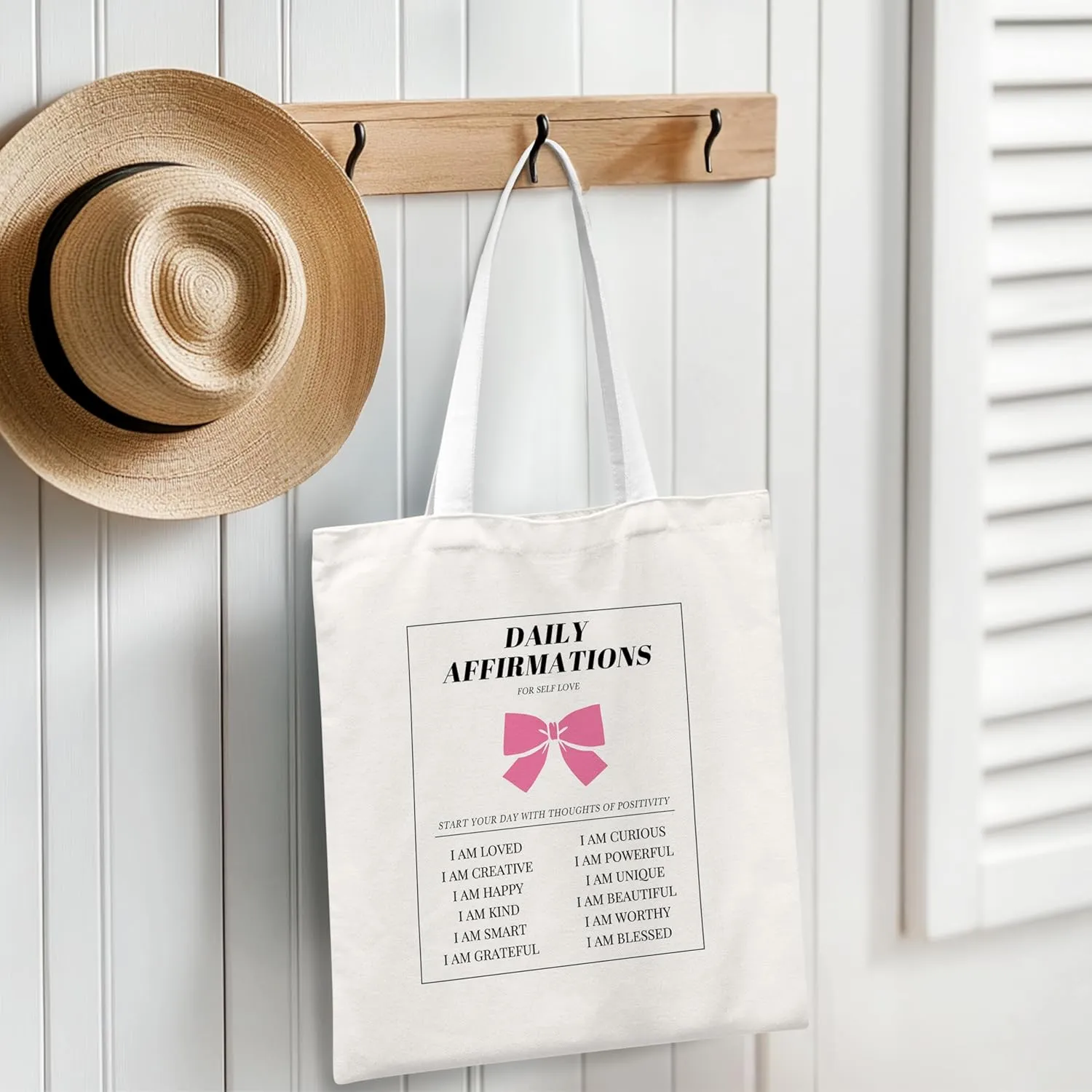 Coquette Blue Bow Tote Bag,Preppy Lucky You Cherry Canvas Tote Bag,Trendy Gifts for Women,Reusable Grocery Shopping Bags